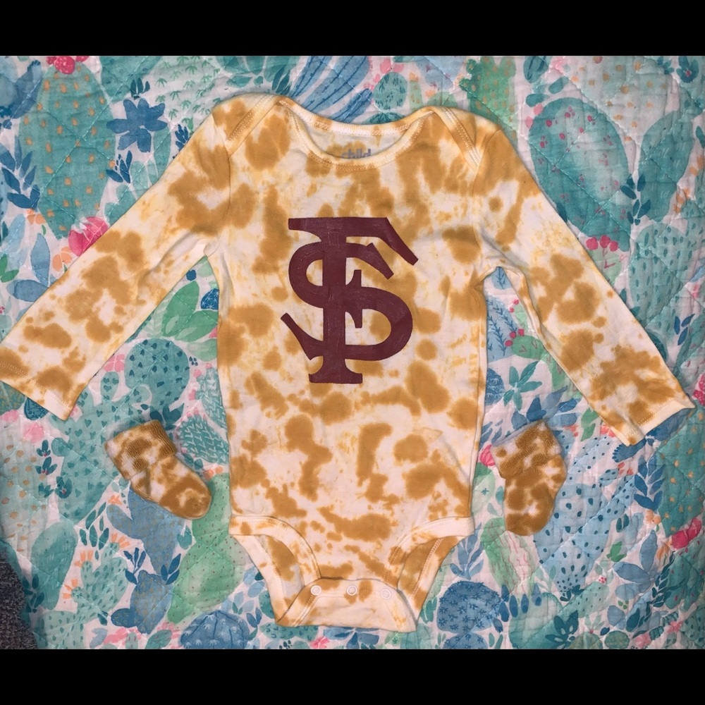 FINAL PRICE NEW Florida State tie dye onesie